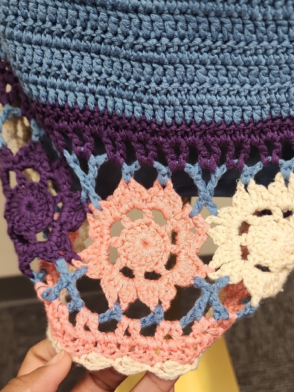 NWT Handmade Crochet Floral Mini Skirt Boho Festival Size Small - Picture 9 of 9